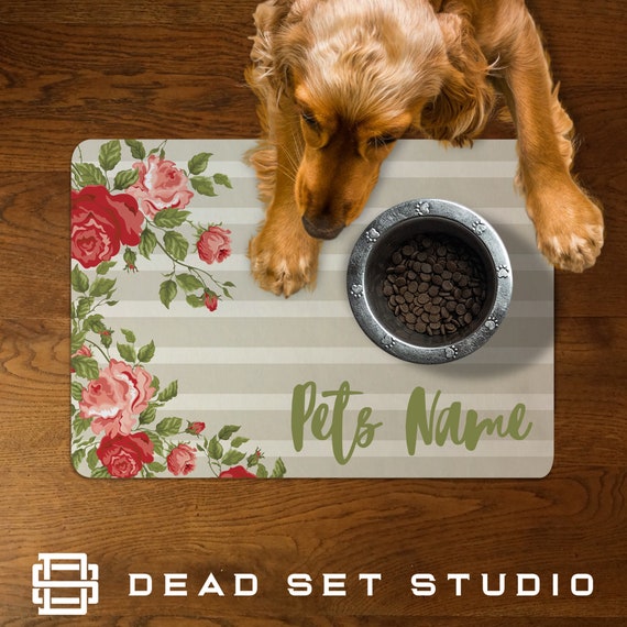 Custom Pet Portrait Dog Feeding Mat