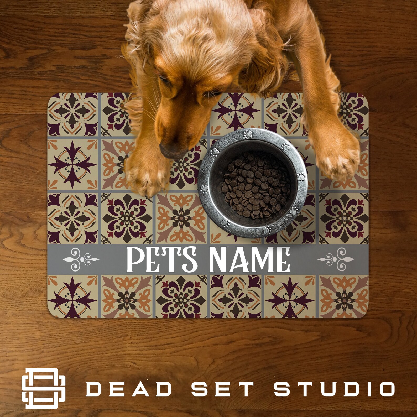 Personalised Pet Bowl Mat Feeding Mat Dog Bowl Mat Cat Etsy