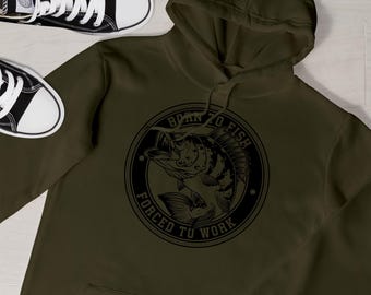 Fishing Gift For Men, Mens Fishing Hoodie - Born To Fish - Funny Fisherman Gifts