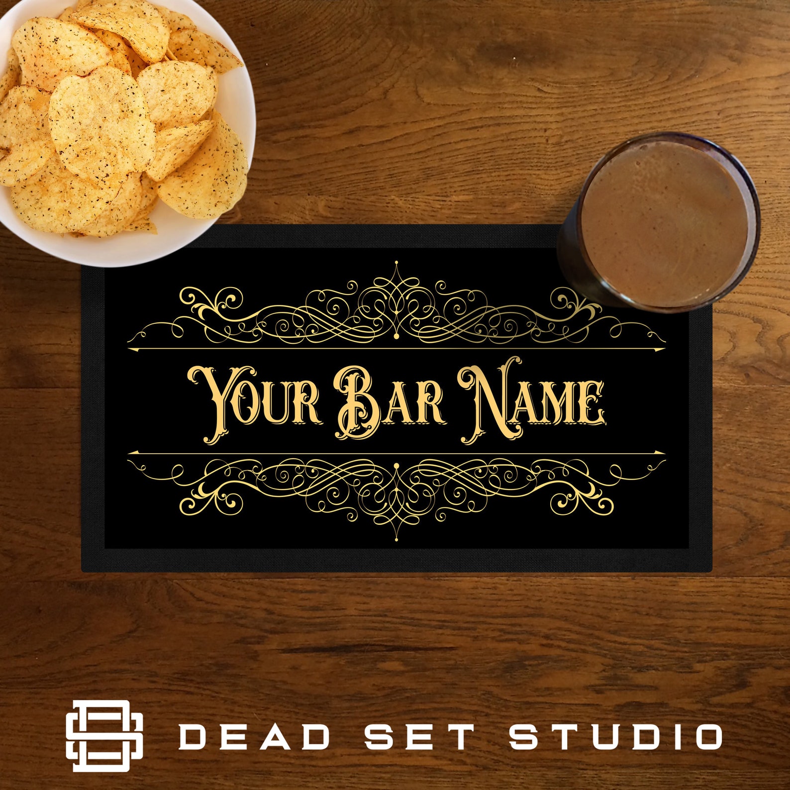 Personalised Bar Mat Runner for Home Pub Bar Beer Mat Bar Mat Etsy