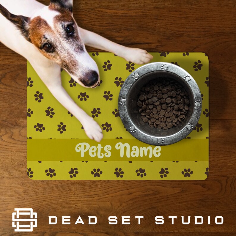 Personalised Pet Food Mat Feeding Mat Floor Mat Pet Etsy