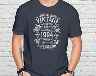 Mens 30th Birthday Gift T Shirt- 1994 All Original Parts -  Born in 1994, 30th Birthday Gifts for Him