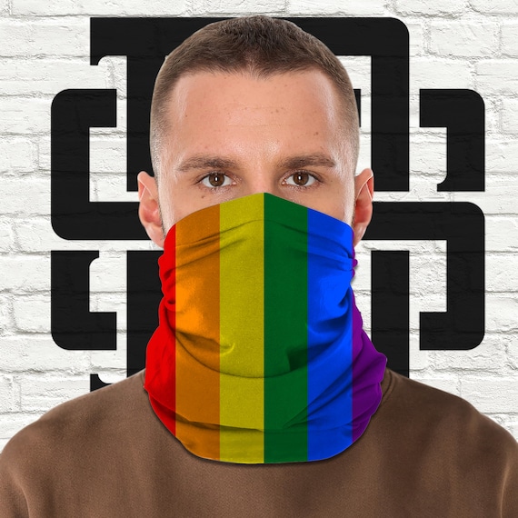 Face Mask Rainbow LGBTQ GAY Pride Pattern PPE Bandana Neck - Etsy Finland