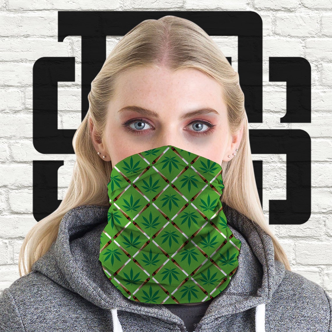 Face Mask Weed Leaf 2 Cannabis Marijuana Pattern 1 PPE Tubular Etsy
