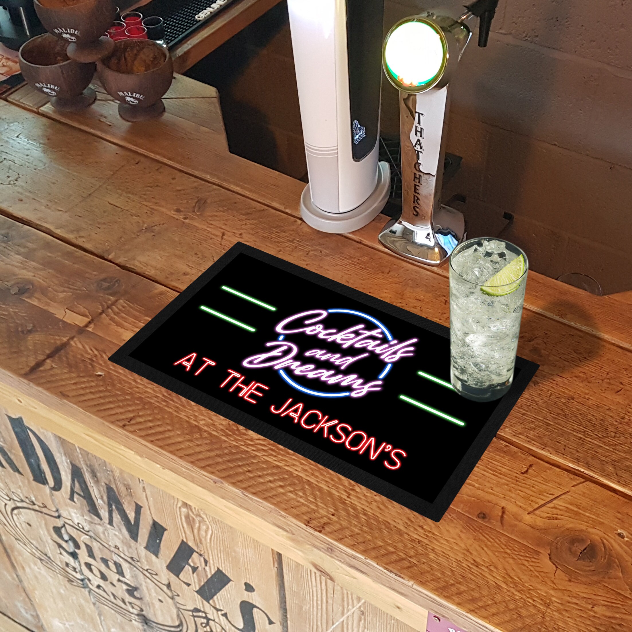 Personalised Cocktail Bar Mat Runner for Home Pub Bar Beer Mat Etsy