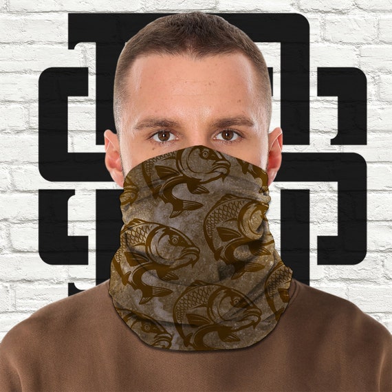 Face Mask PPE Bandana Neck Warmer Carp Fishing Tubular Face Cover