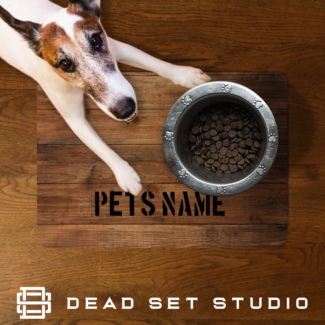 Personalised Pet Food Mat Feeding Mat Floor Mat Pet Etsy