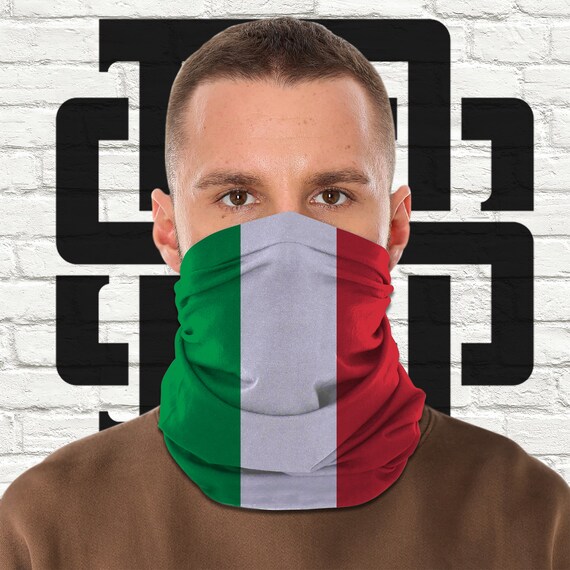 Face Mask Italian Flag PPE Bandana Neck Warmer Snood Scarf Etsy
