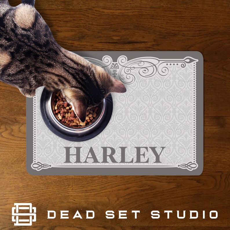 Personalised Pet Food Mat Feeding Mat Floor Mat Pet Etsy
