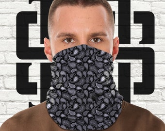 Face Mask Paisley Pattern PPE Bandana Neck Warmer Snood Scarf Biker Multi Purpose Use Head Wrap  Fathers Day Gift