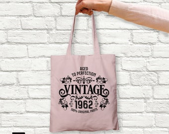 63rd Birthday Gift Cotton Tote Bag Shopper Shopping Custom add Name Present 1955 63rd Birthday Gift Cotton Tote Bag Shopper Shopping Custom add Name Present 1955
