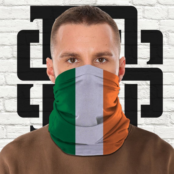 Face Mask Ireland Flag Pattern PPE Bandana Neck Warmer Snood Etsy