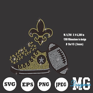 rhinestone template svg, bling svg, instant dowload rhinestone, 10ss template, new orleans svg, football svg, cricut vector