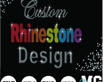 individuelles Strass-Design, sofortiger Download Strass, personalisiertes Strass-Svg, individuelles SVG-Design