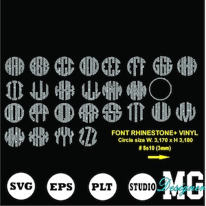 Alphabet Rhinestone template svg, monogram rhinestone template, letters mongram, template letters svg font bundle svg,
