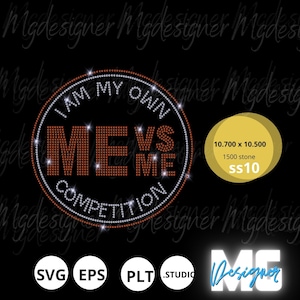 Ik vs ik svg, geestelijke gezondheid svg, eigenliefde svg, geloof svg, geluk svg, strass citaten svg, cricut motiverende svg, strass sjabloon