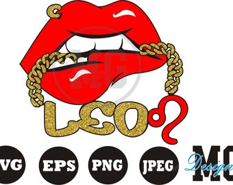 Lips leo svg, birthday svg, queen svg, lips cut files, kiss svg, diva svg for cricut, dripping svg,cutting files, png
