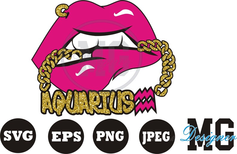 Download Lips aquarius svg aquarius birthday svg diva svg files lips | Etsy