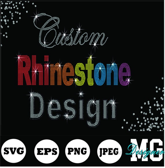 custom rhinestone design, instant dowload rhinestone, personalized rhinestone svg, custom svg design