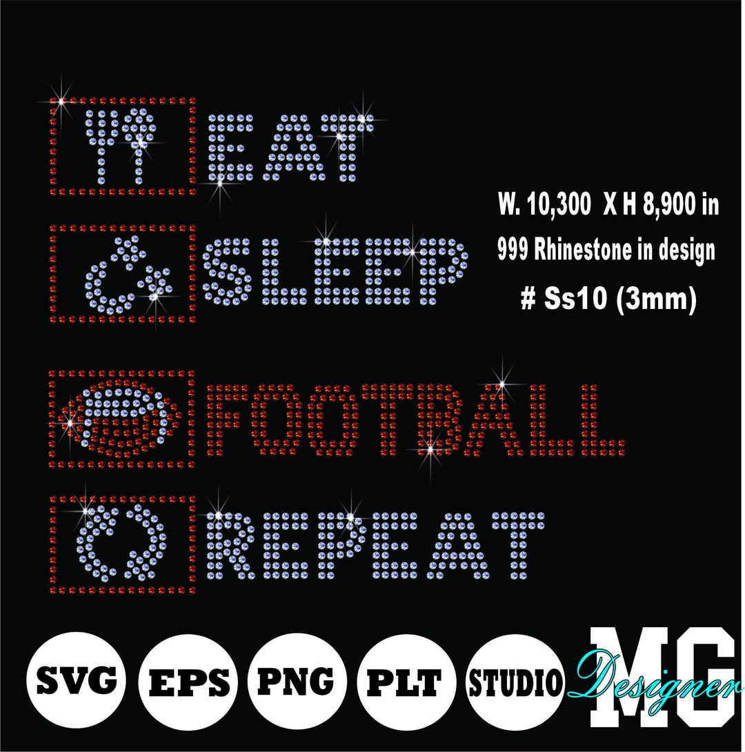 Rhinestone Template Svg, Football Svg Files, Cutting Files Svg ...