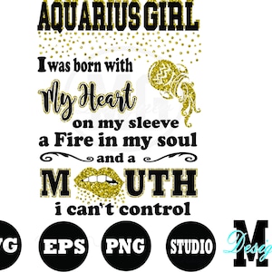 Février fille svg, fille d’anniversaire svg, aquarius svg fichiers, un est né en Février svg, svg zodiaque, signes svg, vecteur horoscope