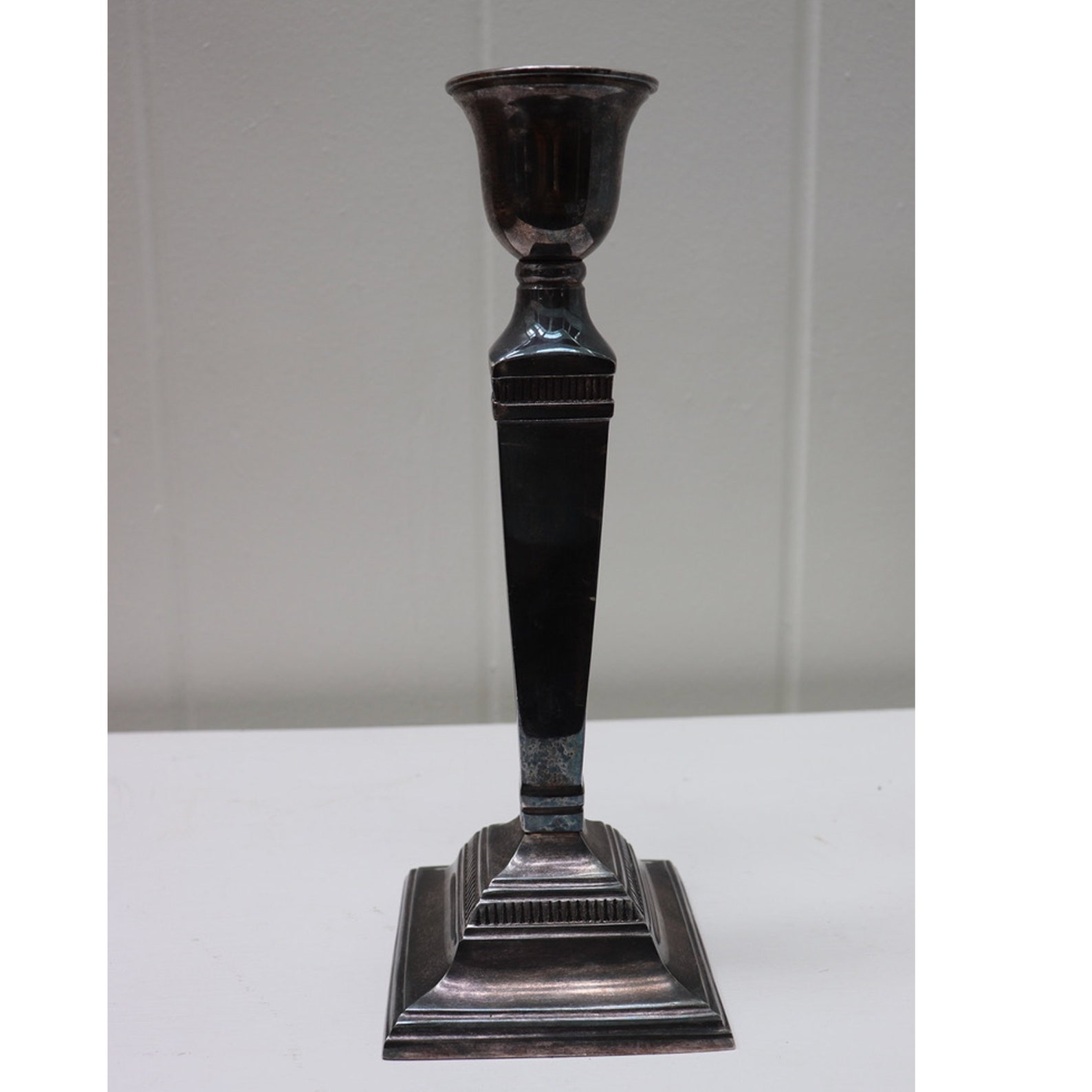 Vintage Pottery Barn Candlestick Holder Silver Plated Etsy