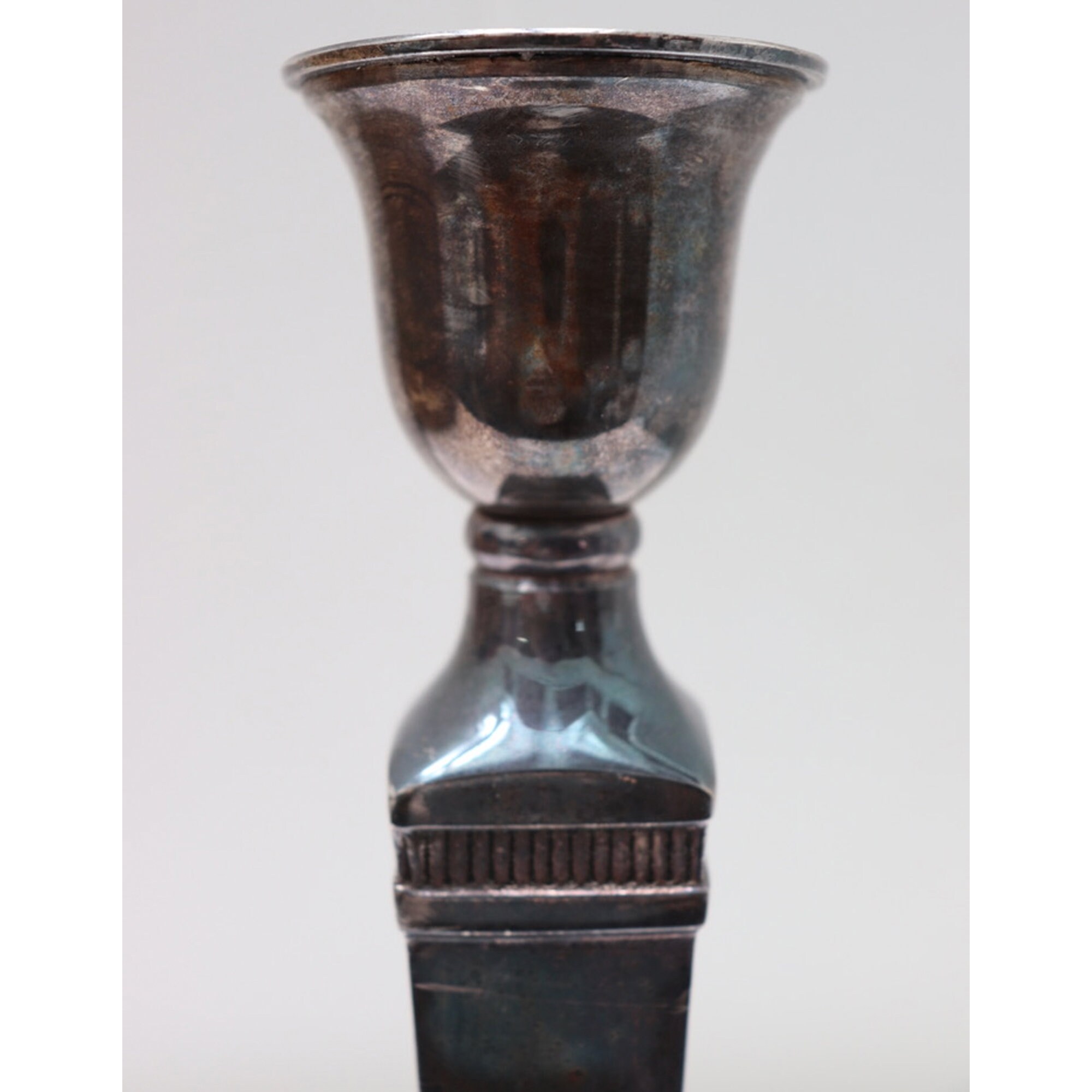 Vintage Pottery Barn Candlestick Holder Silver Plated Etsy