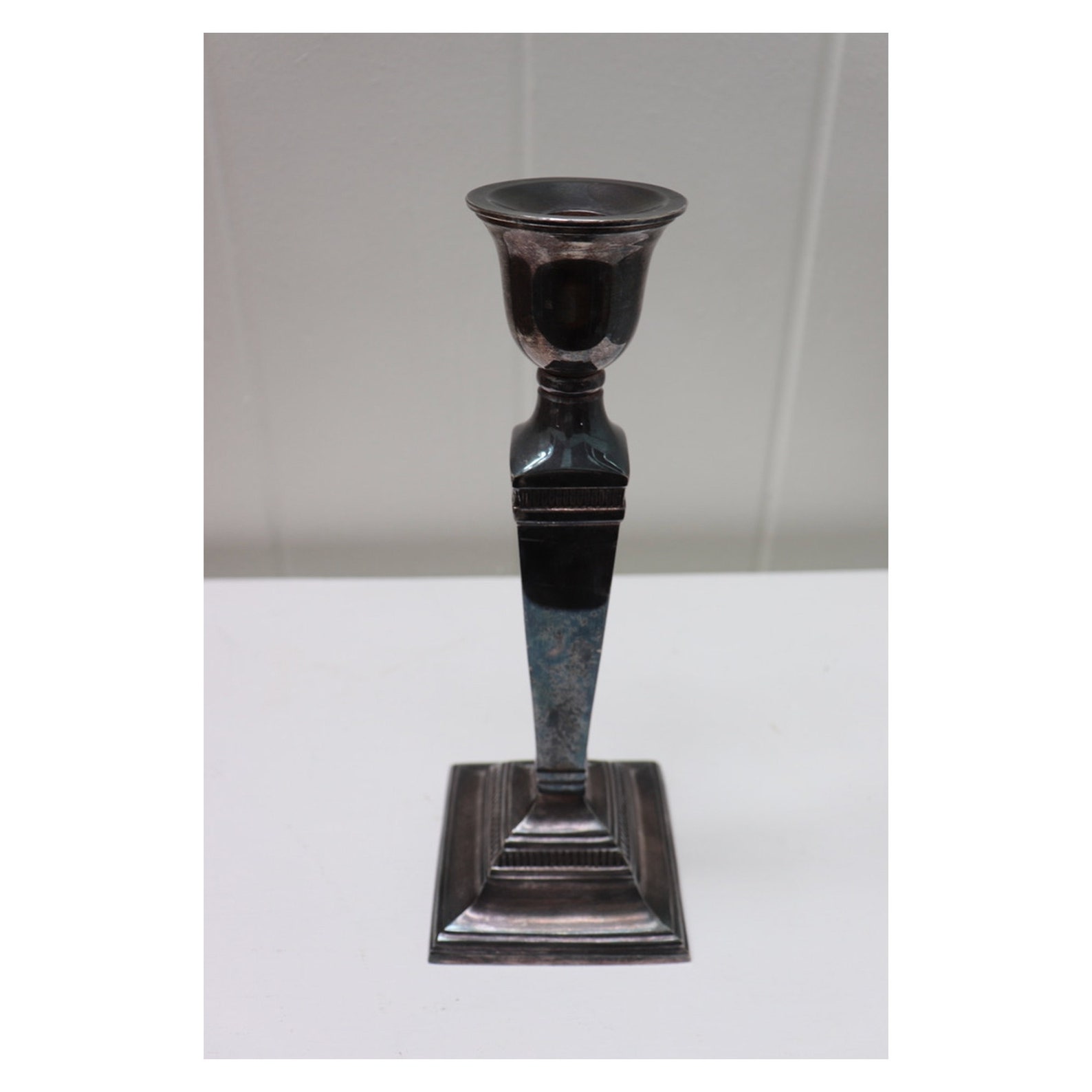 Vintage Pottery Barn Candlestick Holder Silver Plated Etsy