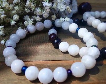 Natural gemstone bracelets.