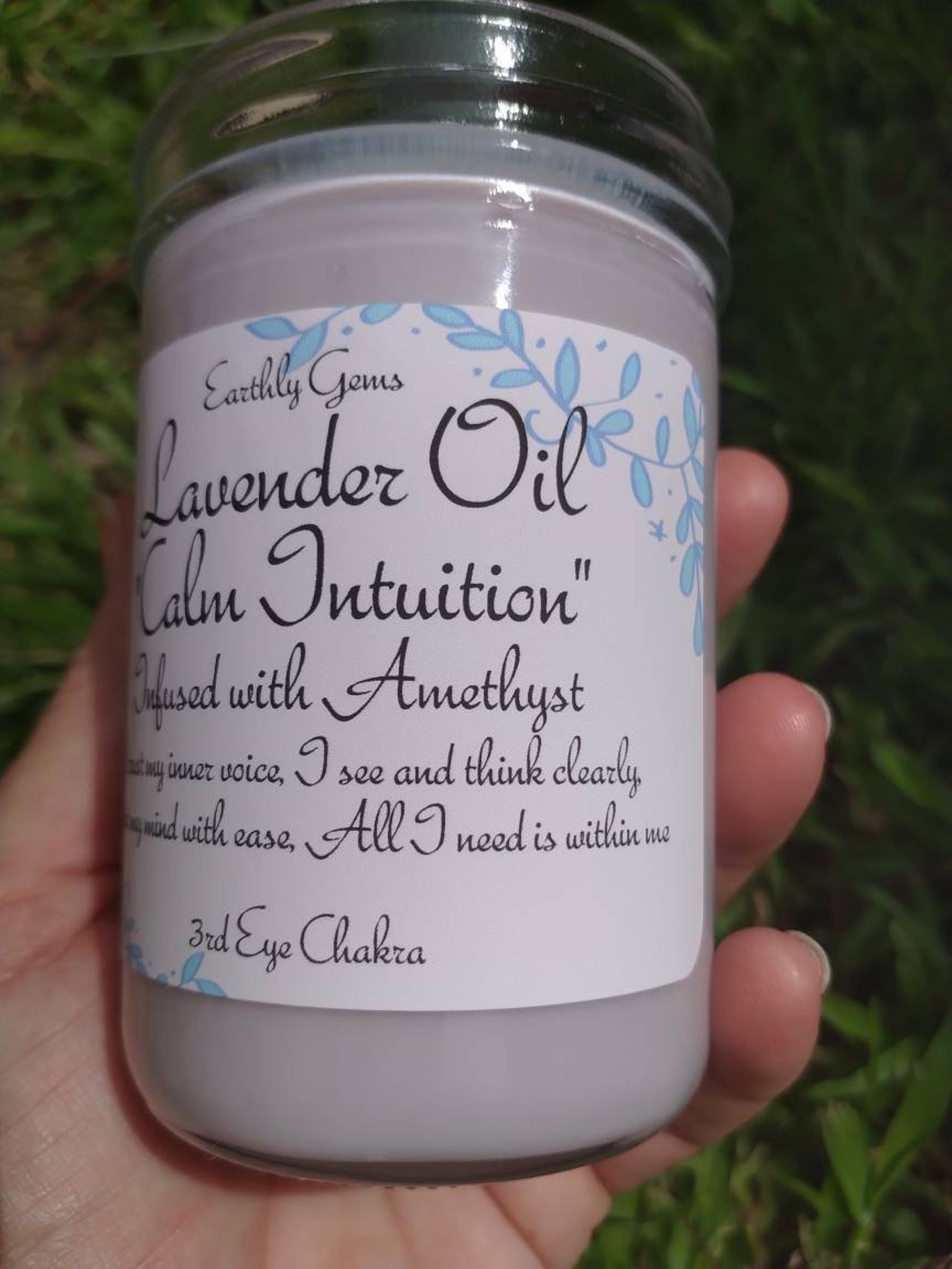 Crystal infused candles. Meditation candle Aromatherapy Etsy