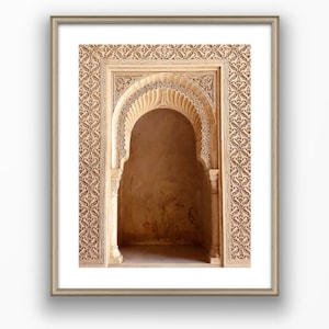Alhambra Arch print, printable travel photography, Grenada Spain, UNESCO World Heritage site, architecture photo prints