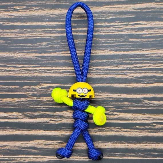 Minion Dave Steve Yellow Banana Loving Servant Two Eye Paracord Buddy Insanely Paracord Paracord Pal Keychains