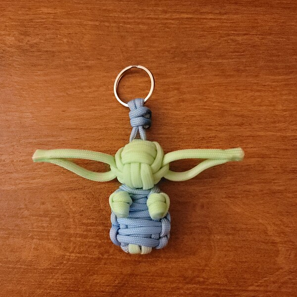 Baby Yoda Glow in the Dark Key Fob Paracord Buddy | Insanely Paracord | Paracord Pal Keychains Christmas Ornament Luggage Tag Key Accessory