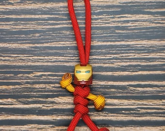 Metal Man Super Hero Paracord Buddy | Insanely Paracord | Paracord Pal Keychains Christmas Ornament Luggage Tag Key Accessory