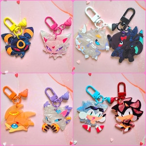 MATTCHING COUPLE KEYCHAINS // Pokemon - Digimon - Sonic