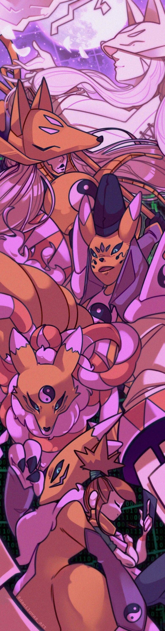 DIGIMON // Renamon Evolution Line Print Etsy