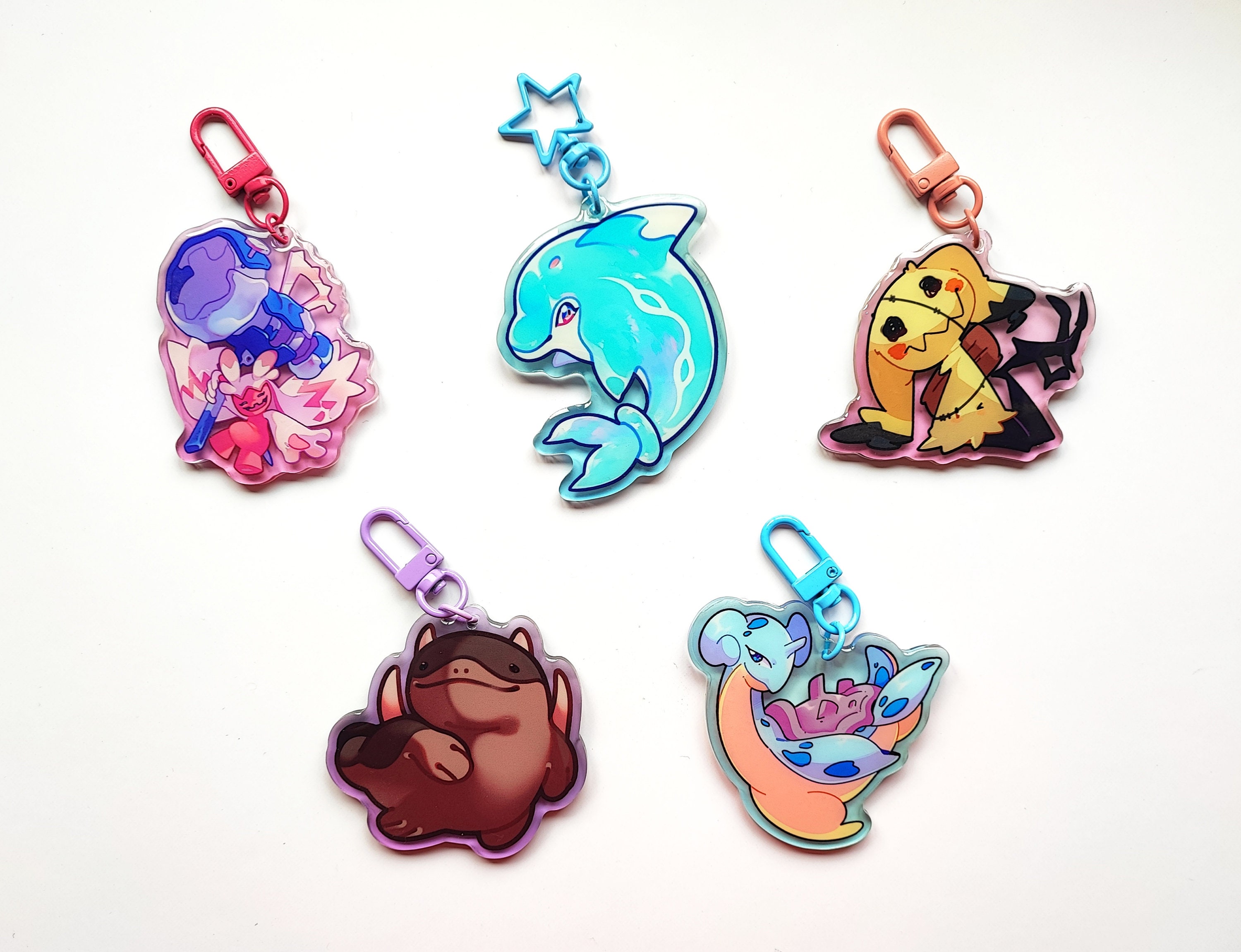 POKEMON // TINTED KEYCHAINS - Etsy