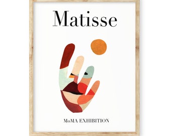 Matisse Print, matisse coral Poster, Matisse Wall Art orange, Matisse Painting, Matisse Printable, DIGITAL DOWNLOAD A2, Matisse illustration