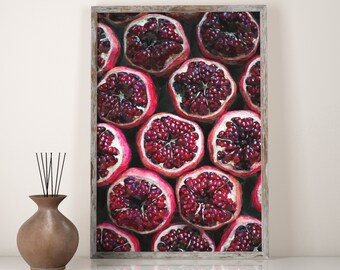 Pomegranate Wall Art, DOWNLOAD, Pomegranate Print, Kitchen Print, Aquarell Fruit, Fruits Art, Fruits Print, Pomegranate Poster, Modern Art