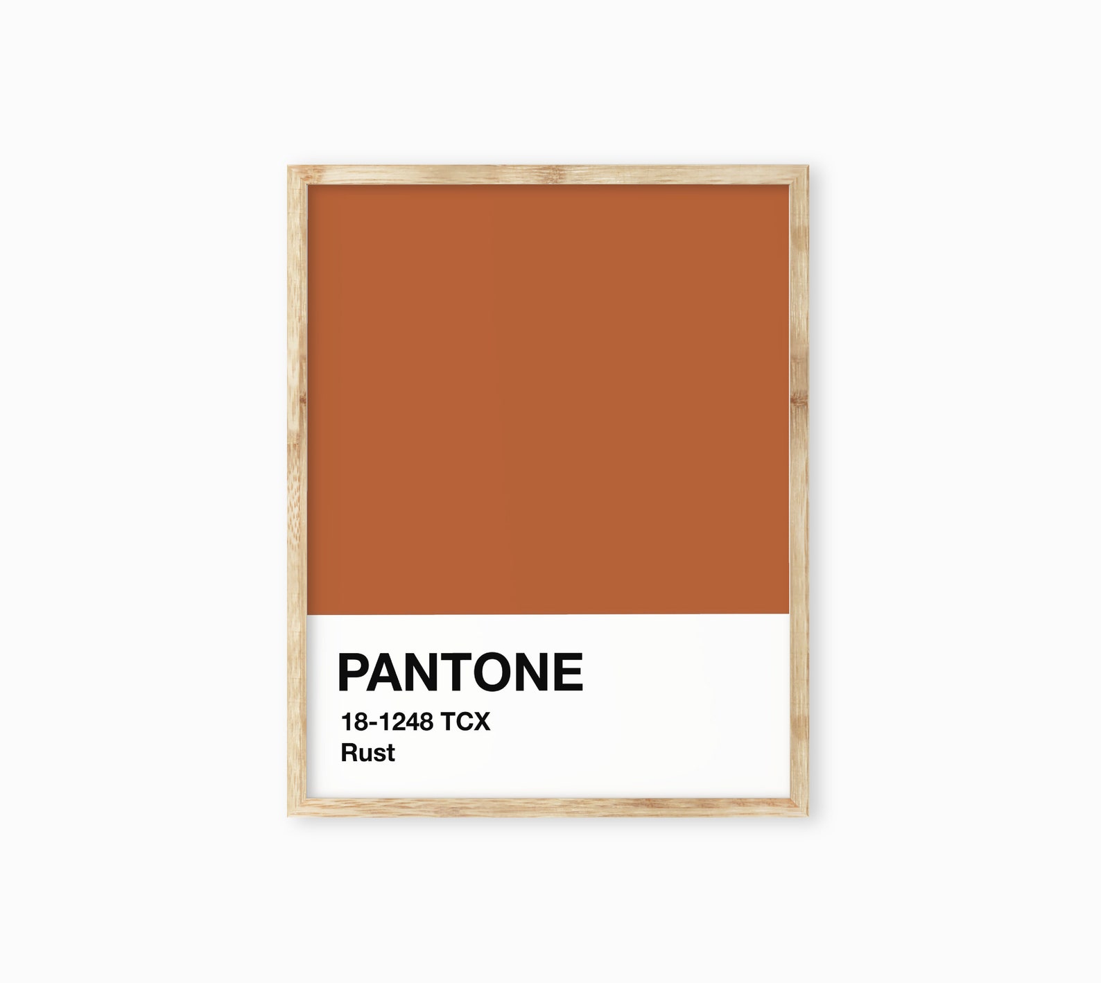 Pantone Print Rust Pantone Poster rust Pantone Wall Art | Etsy