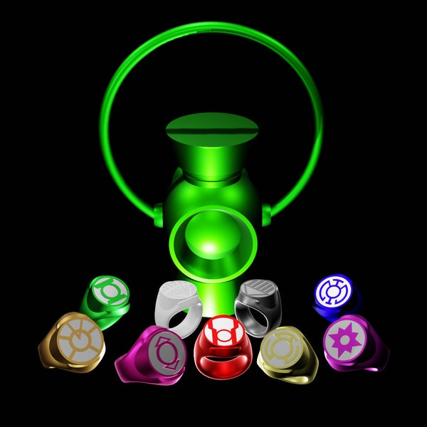 Lantern Corps Ring and Lantern Bundle, 3D Model, STL File