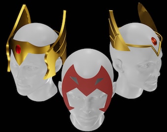 She-Ra and Catra Mask and Crown Bundle, 3D Model, STL Files