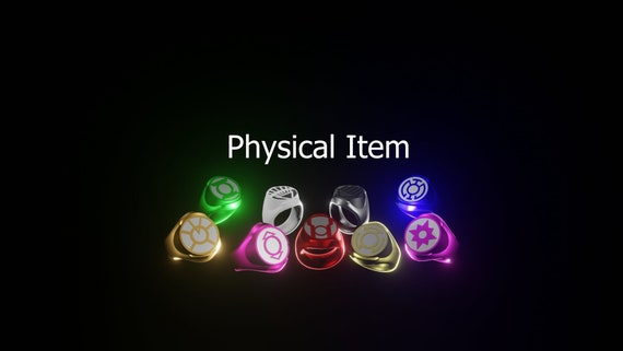 Lantern Corps 9 Ring Bundle Dc Comics Replique imprimee en 3D Etsy France