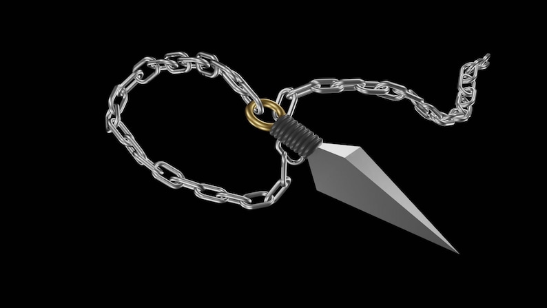 Scorpion's Classic Kunai and Chain, Mortal Kombat, 3D Model, STL File image 1