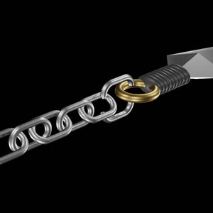 Scorpion's Classic Kunai and Chain, Mortal Kombat, 3D Model, STL File image 4