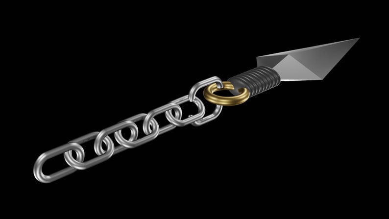 Scorpion's Classic Kunai and Chain, Mortal Kombat, 3D Model, STL File image 4