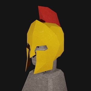 PAPERCRAFT HELM PDF- diy "Spartan" Maskerade Vorlage - basteln Sie Ihre eigene Karte Maske - römischer Helm - Gladiator Kostüm