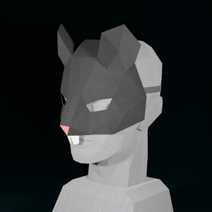 PAPERCRAFT MASKE PDF- DIY Maskerade Vorlage - Maus / Ratte Kostüm