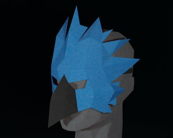 PAPERCRAFT MASK PDF- diy masquerade template - Bird costume