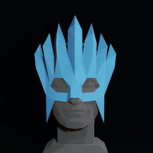 PAPERCRAFT MASK PDF Template- 3D masquerade costume for Halloween